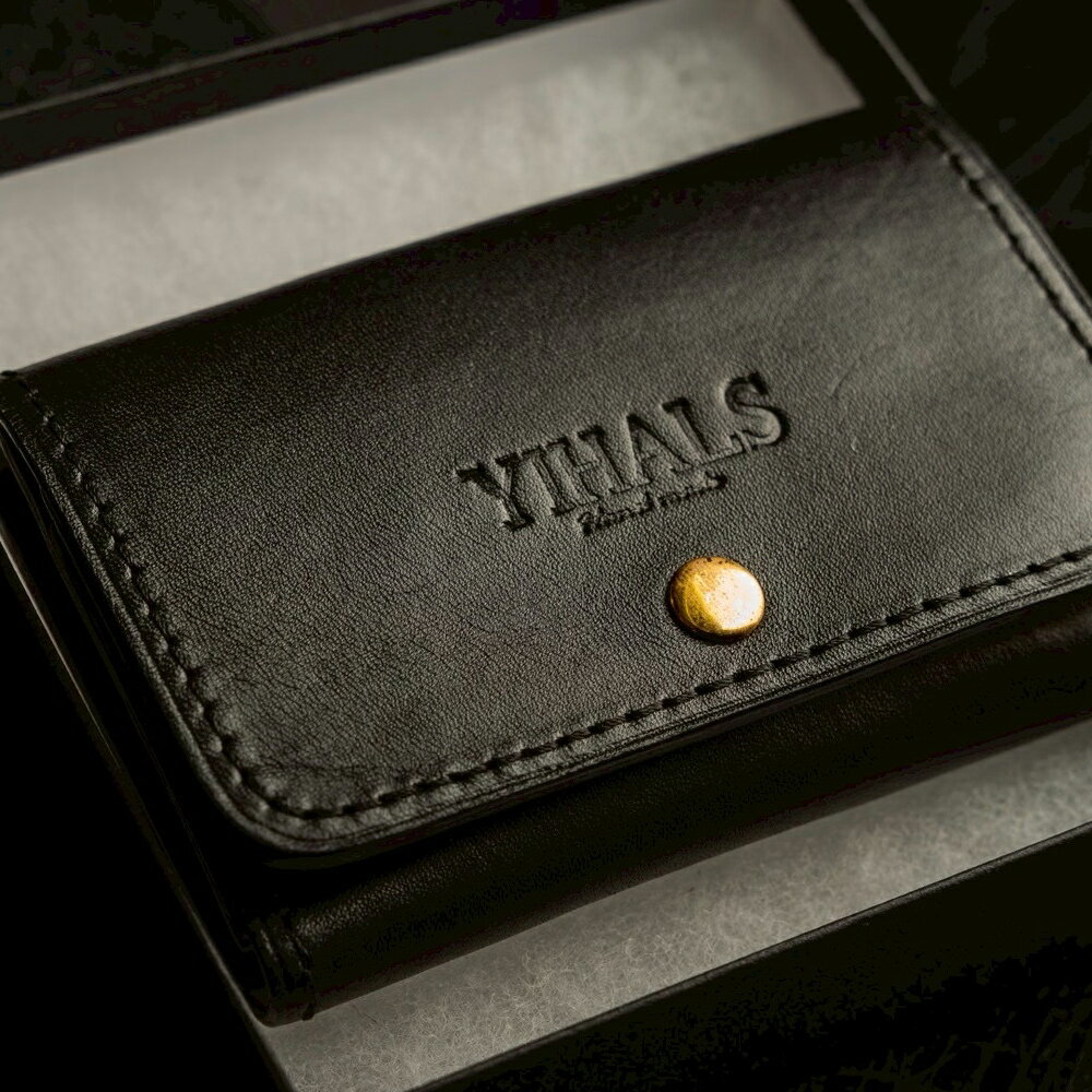 【ふるさと納税】YIHALS ハンドメイド 牛革 名刺入れ (選べる5色！： ネイビーブルー ブラック ワインレッド ライトブラウン ダークブラウン)《靴屋が手掛ける革製品》｜イハレス レザー 革小物 [0652-0657] サムネイル3