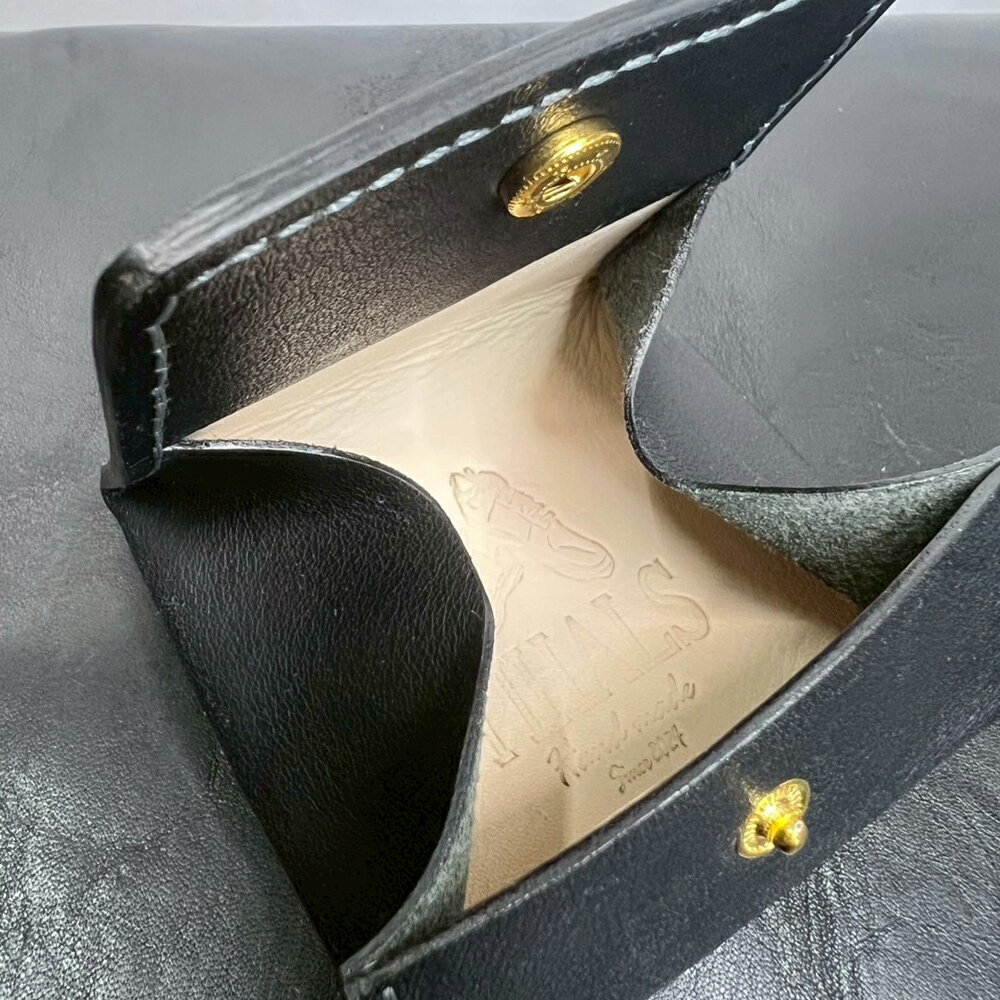 【ふるさと納税】YIHALS ハンドメイド 牛革 コインケース (選べる5色！： ネイビーブルー ブラック ワインレッド ライトブラウン ダークブラウン)《靴屋が手掛ける革製品》｜イハレス レザー 革小物 [0658-0663] サムネイル2