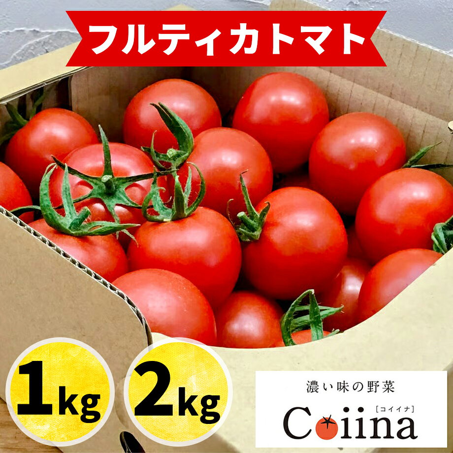 [2025年12月下旬より発送] フルティカトマト (選べる重量／1kg 、2kg)｜ブランドトマト 濃い味 リコピン アイメック栽培 甘い 旨い 食感が良い [0671-0673]