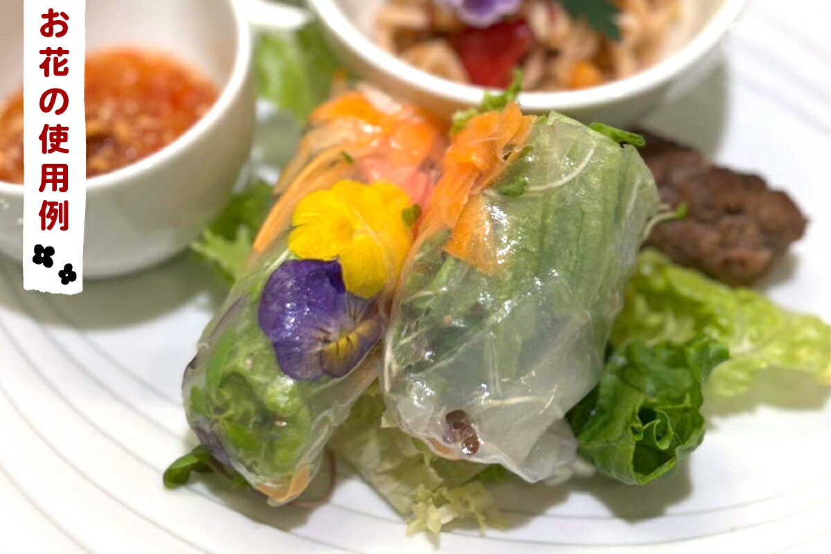 【ふるさと納税】[定期便《選べる回数：3回／6回》] 農家直送！加藤さんちのエディブルフラワー《選べるパック数 (1回あたり)：3パック／5パック》(1パックあたり季節のお花15輪から30輪)｜食用 花 お花 野菜 トッピング 付け合わせ [0768-0772] - 画像3