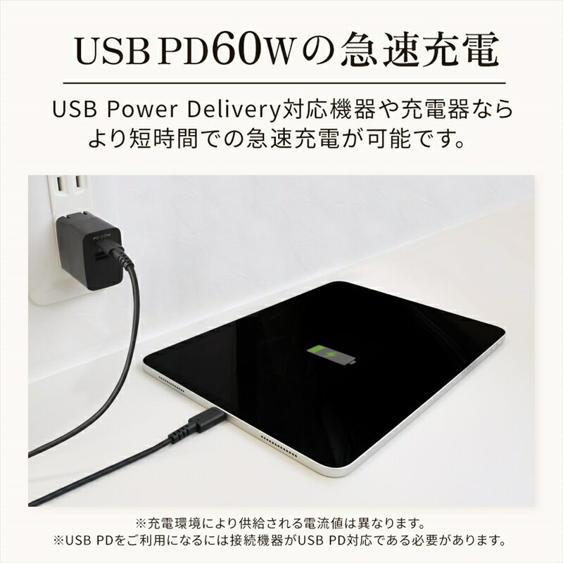 【ふるさと納税】 Owltech(オウルテック) PD60W やわらかく断線に強い USB C to Cケーブル1.2m ブラック OWL-CBPTCC12-BK 【スマホ タブレット 充電ケーブル タイプc ケーブル 家電 ガジェット 海老名市 】 サムネイル3