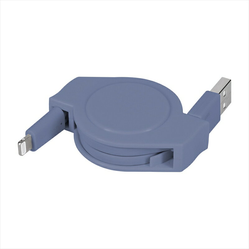 Owltech(オウルテック) 巻取り式Type-A to Lightning アッシュブルー1.2m OEC-CBR2AL12-AB 【iPhone ipad 充電ケーブル ライトニング ケーブル 家電 ガジェット 海老名市 】