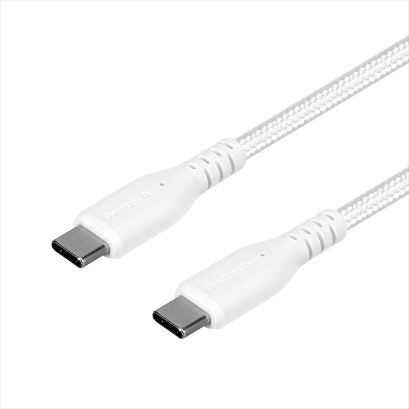 Owltech(オウルテック) 断線に強く柔らかい USB タイプC to Cケーブル 1m ホワイト OWL-CBA4CC10-WH 【スマホ タブレット 充電ケーブル タイプcケーブル 家電 ガジェット 海老名市 】