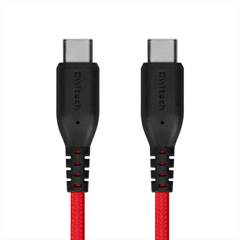 【ふるさと納税】 Owltech(オウルテック) 断線に強く柔らかい USB タイプC to Cケーブル 2m ブラックレッド OWL-CBA4CC20-BKRE 【スマホ タブレット 充電ケーブル タイプc ケーブル 家電 ガジェット 海老名市 】 サムネイル2