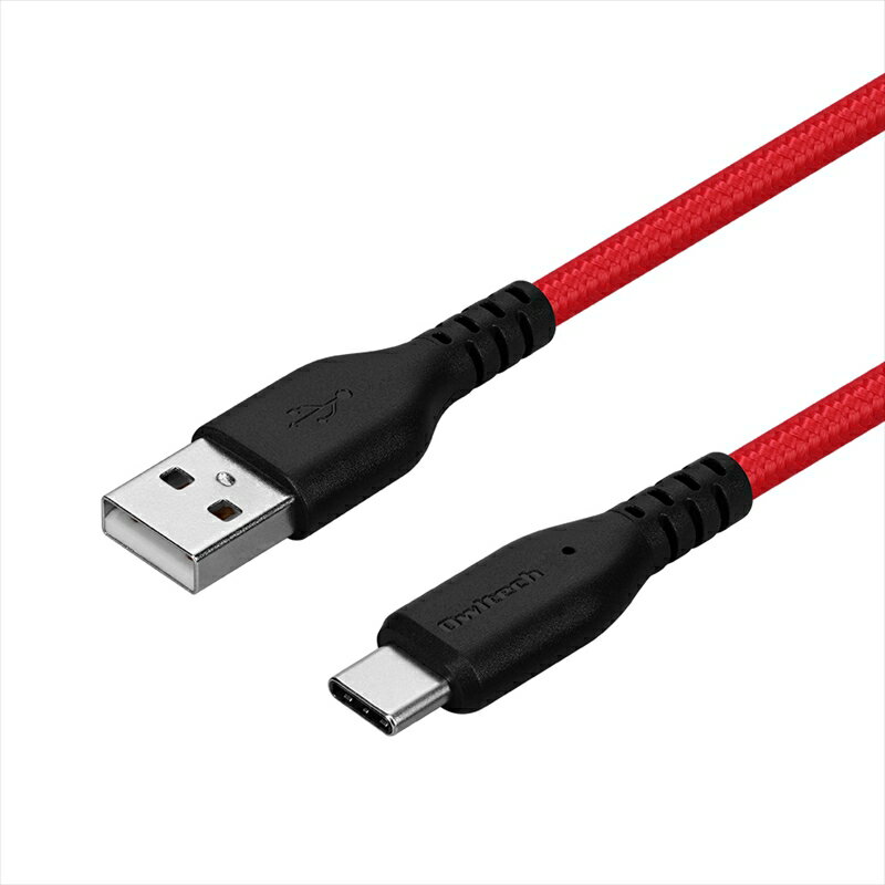 Owltech(オウルテック) 断線に強く柔らかい USB タイプA to Cケーブル 3m ブラックレッド OWL-CBA4CA30-BKRE 【スマホ タブレット 充電ケーブル タイプc ケーブル 家電 ガジェット 海老名市 】