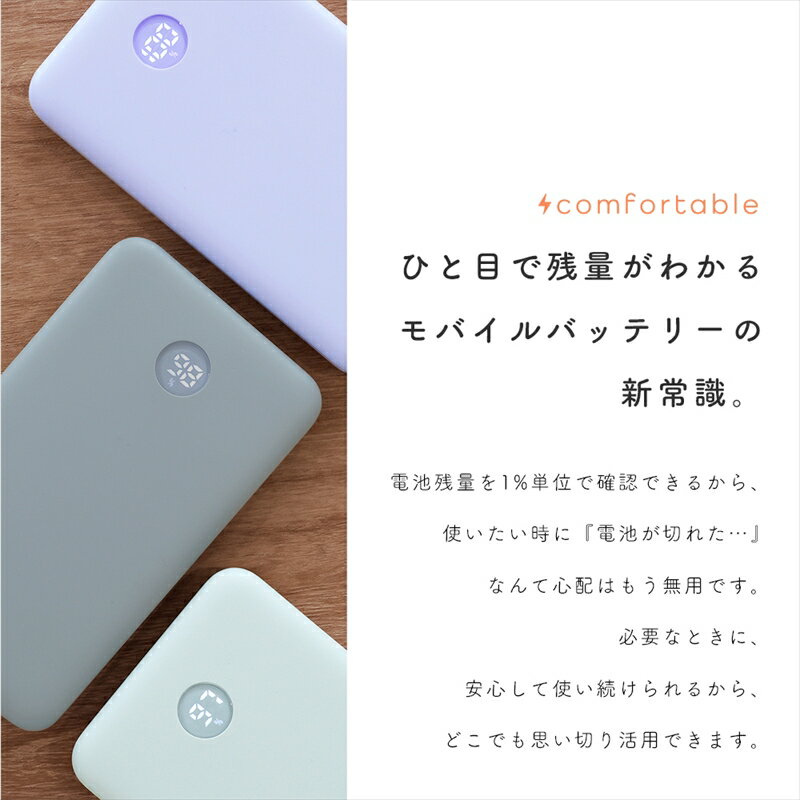 【ふるさと納税】MOTTERU(モッテル) モバイルバッテリー 10000mAh 残量表示ディスプレイ PD20W入出力 PSE適合製品 ケーブル付属 2年保証(MOT-MB10005-EC)【 スマホ充電器 携帯充電器 充電 神奈川県 海老名市 】 サムネイル2