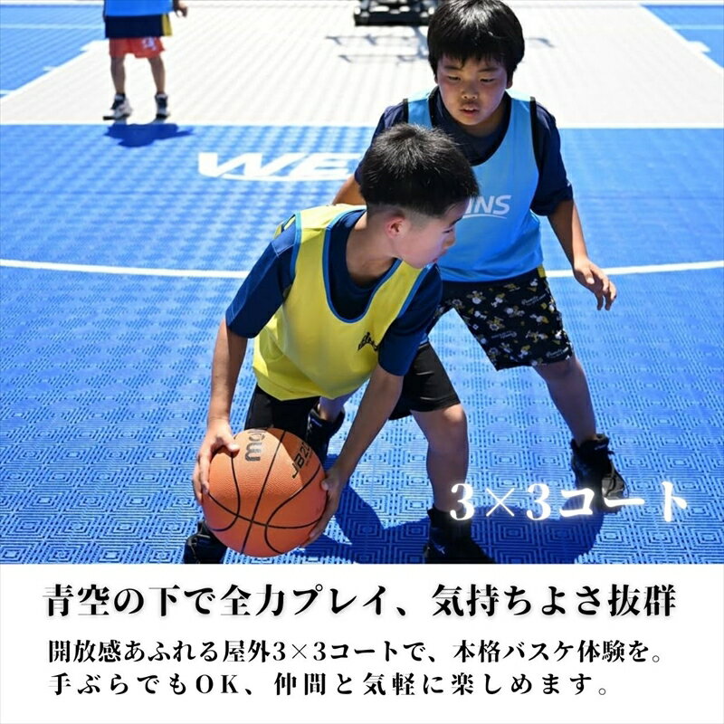 【ふるさと納税】アクティブ＆グルメ体験！3×3コート体験 in ウエインズ海老名（温浴＆焼肉ほりにしランチ付） 2名様【 チケット 神奈川県 海老名市 】 サムネイル2