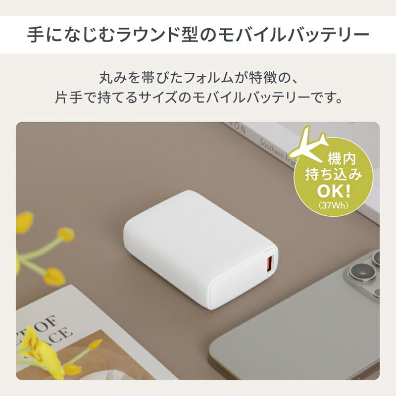 【ふるさと納税】USB Type-C入出力 PowerDelivery30W対応 10000mAh モバイルバッテリー OWL-LPB10020【 ガジェット 海老名市 】 サムネイル2