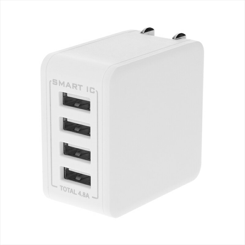 【ふるさと納税】Owltech 最大4台同時にかしこく充電 USB Type-A×4ポートAC充電器 OWL-ACU448ASシリーズ　ホワイト オウルテック【SmartIC コンパクトボディ 最大4台同時に充電 ガジェット 海老名市 】 サムネイル2