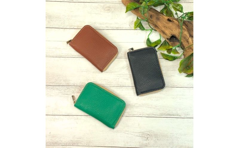 【ふるさと納税】イタリアンシュリンクレザー（本革）フルラウンドファスナーコインケース ファッション小物 財布 小銭入れ 革小物 ハンドメイド 柔らかい手触り イタリアンレザー ミニ財布 サムネイル3