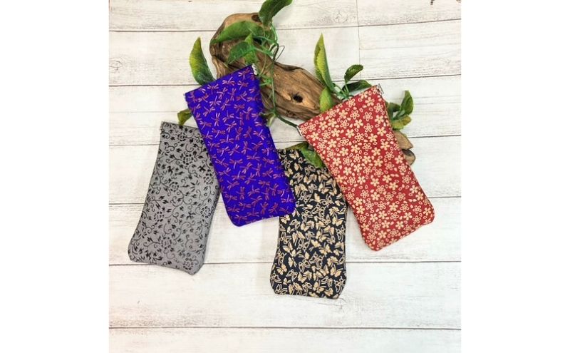 【ふるさと納税】印伝（鹿革）の眼鏡・サングラスケース 小物 雑貨 眼鏡ケース イタリア製シュリンクレザー 文具ケース 電子タバコケース 伝統工芸 サムネイル3