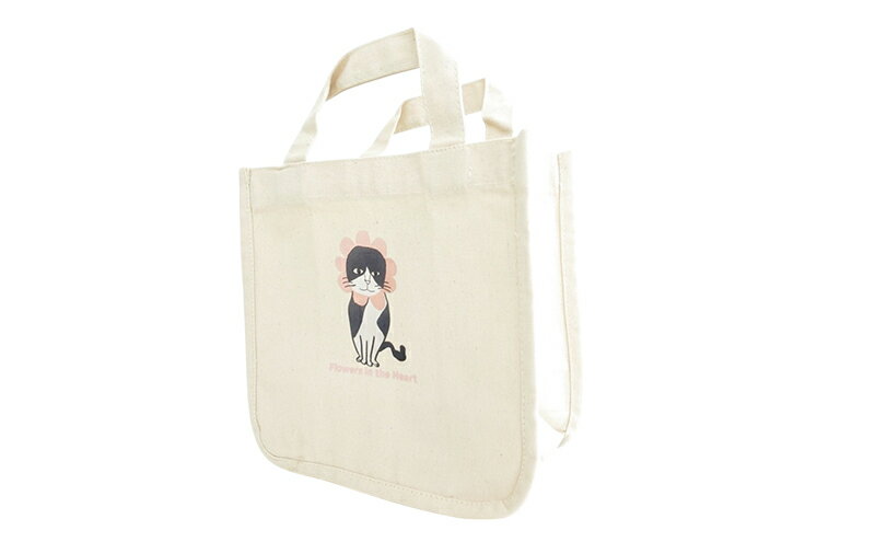 【ふるさと納税】Nonbillie のんびりー　チャリティートートバッグ　花猫　【保護猫活動支援】寒川町　保護猫　地域猫　TNR活動支援 サムネイル3