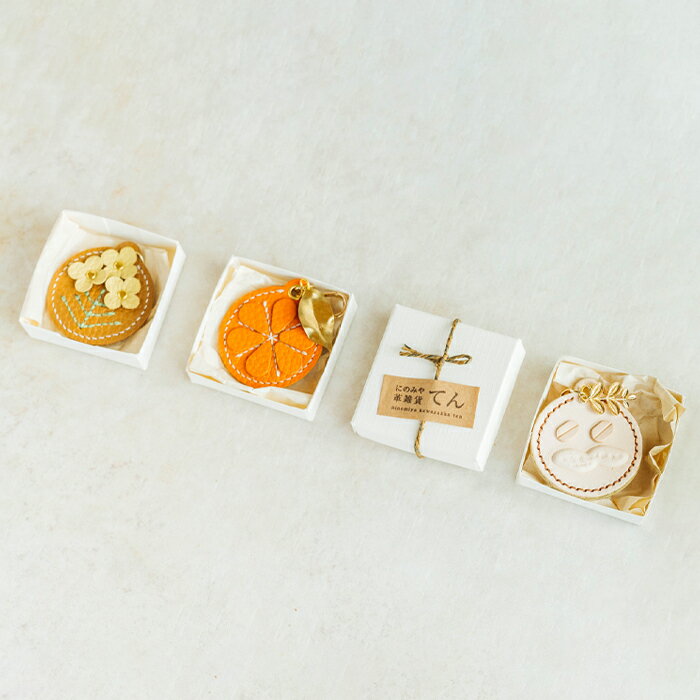 【ふるさと納税】No.070 にのみやシリーズのキーホルダー詰め合わせ【1】（3個セット） ／ 手縫い モチーフ 菜の花 みかん 落花生 チャーム 送料無料 神奈川県 特産品 サムネイル2