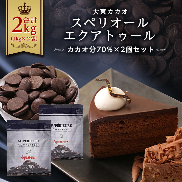大東カカオ スペリオール エクアトゥール 2個セット(カカオ分70%)【配送不可地域：離島】【1110629】