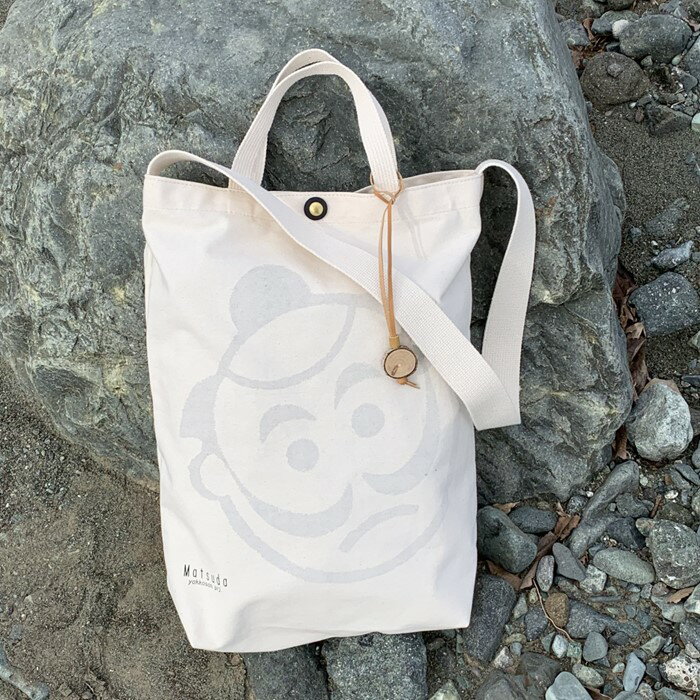 やっこさんトートバッグ（面×生成）