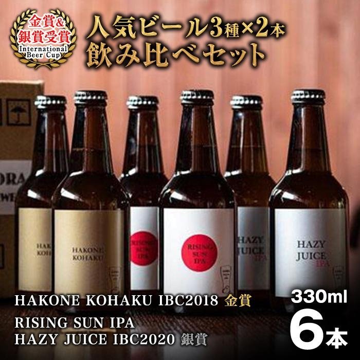 【ふるさと納税】GORA BREWERY〈International Beer Cup 金賞＆銀賞受賞〉人気ビール3種詰め合わせ | ビール クラフトビール お酒 さけ アルコール セット 詰め合わせ 飲み比べ 人気 おすすめ オリジナルビール 常温 送料無料 お土産 送料無料 神奈川 箱根 サムネイル2