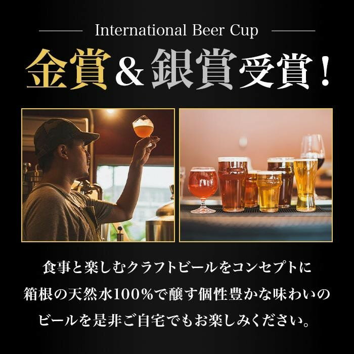 【ふるさと納税】GORA BREWERY〈International Beer Cup 金賞＆銀賞受賞〉人気ビール3種詰め合わせ | ビール クラフトビール お酒 さけ アルコール セット 詰め合わせ 飲み比べ 人気 おすすめ オリジナルビール 常温 送料無料 お土産 送料無料 神奈川 箱根 サムネイル3