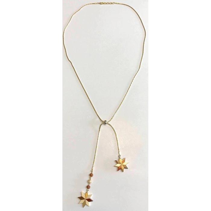 【ふるさと納税】箱根寄木細工　ラリエット風ロングネックレス | 工芸品 装飾品 民芸品 木工品 寄木細工 クラフト 木製 ネックレス ロングネックレス 天然素材 デザイン 伝統工芸 人気 おすすめ ギフト 伝統 日本製 観光 お土産 送料無料 神奈川 箱根 サムネイル3