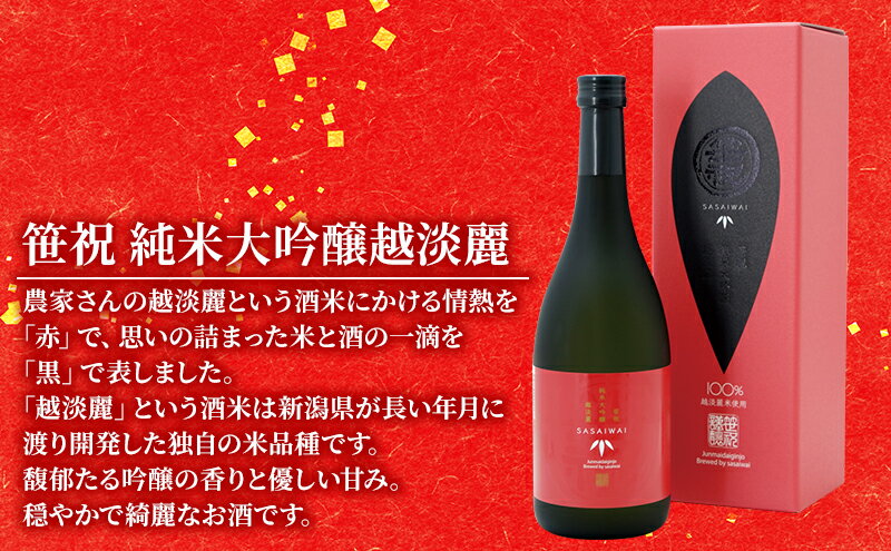 【ふるさと納税】笹祝酒造 純米大吟醸2本とトートバッグセット お酒 日本酒 純米大吟醸酒 サムネイル3