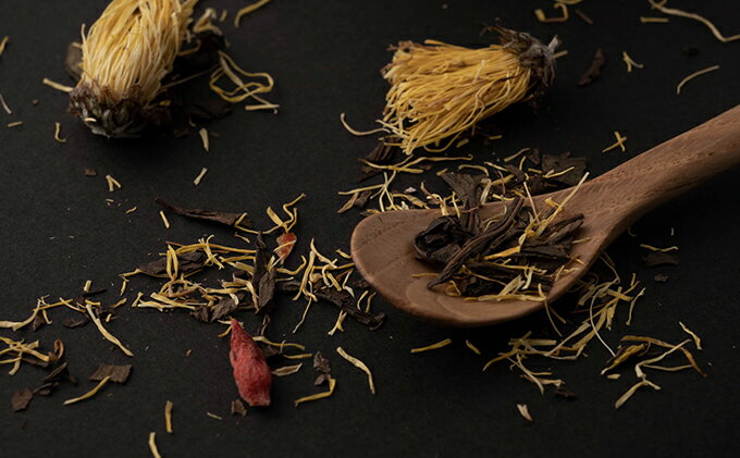 【ふるさと納税】伝統野菜食用菊りゅうのひげ　菊茶セット 加工食品 - 画像3