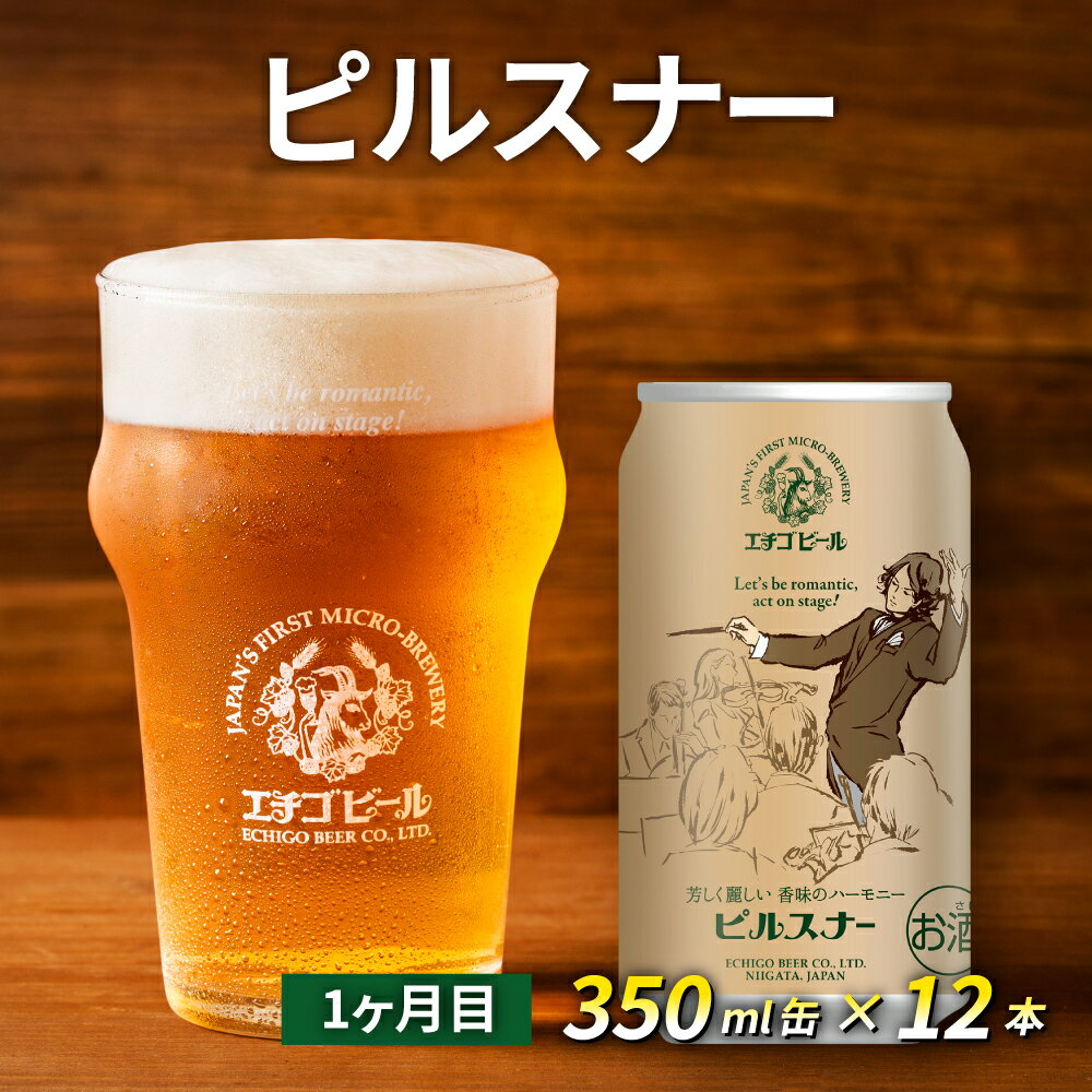 【ふるさと納税】【定期便2ヶ月】エチゴビール【1ヶ月目】ピルスナー350ml缶×12本【2ヶ月目】エレガントブロンド350ml缶×12本 地ビール ビール 全国第一号 クラフトビール 350ml 缶 12本 お酒 酒 お取り寄せ 人気 新潟 定期便 2回 お楽しみ サムネイル3