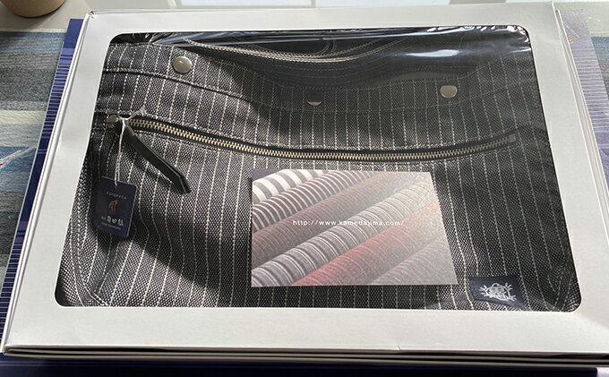 【ふるさと納税】亀田縞　帆布ショルダーバッグ ファッション カバン サムネイル3