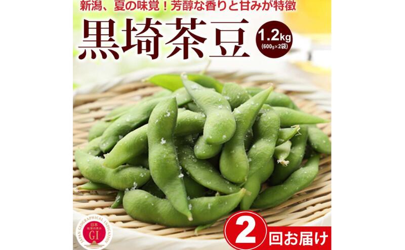 【ふるさと納税】【2026年8月 2回お届け】くろさき茶豆1.2kg 2026年 先行予約 定期便 枝豆 野菜 つまみ おつまみ えだまめ エダマメ 新潟 定期 お楽しみ 2回 　お届け：1回目：2026年8月上旬～中旬発送予定2回目：2026年8月中旬～下旬発送予定 - 画像2