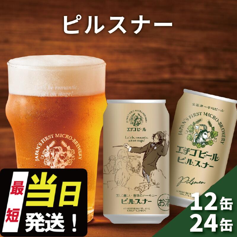【ふるさと納税】エチゴビール ピルスナー 350ml 缶 12本 / 24本 地ビール ビール 全国第一号 クラフトビール 越後ビール お酒 酒 お取り寄せ 人気 新潟 アルコール 新潟県 新潟 サムネイル2