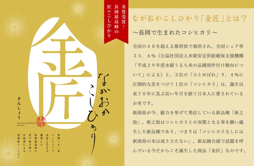 【ふるさと納税】米 5kg コシヒカリ 白米 新潟 令和7年 B5-7K051新潟県長岡産コシヒカリ「金匠」5kg - 画像3