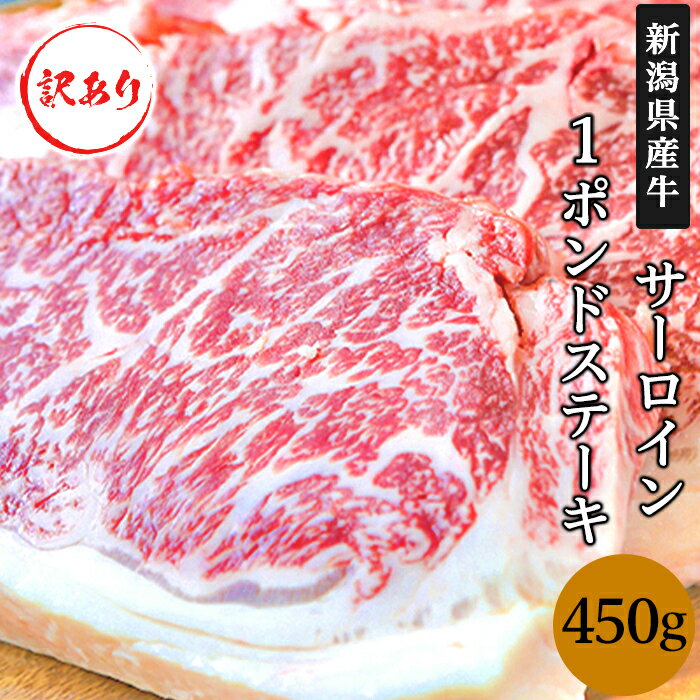 訳あり 肉 76-66A【訳あり】新潟県産牛（長岡産） サーロイン1ポンドステーキ