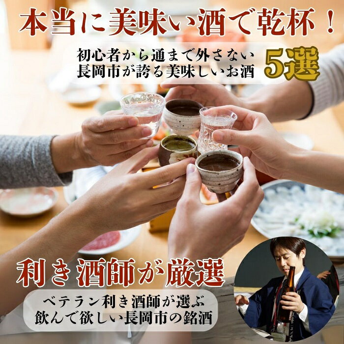 【ふるさと納税】日本酒 飲み比べ 新潟 C1-B9B長岡銘酒ミニボトル飲み比べセット300ml×5本（朝日山・吉乃川・柏露・お福正宗・幾久屋） サムネイル2