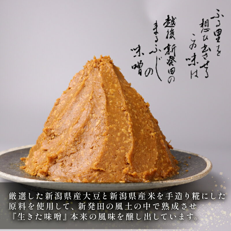 【ふるさと納税】 糀 味噌 1kg × 2個 計 2kg フジタ の 糀 みそ miso 糀味噌 糀みそ 手作り こうじ 生きた味噌 お味噌 発酵 加工食品 発酵調味料 調味料 味噌汁 みそ汁 豚汁 汁 しる 焼き 味噌おにぎり おにぎり 和食 和 国産 新潟県 藤田味噌糀店 新潟 新発田 fujita001 サムネイル2