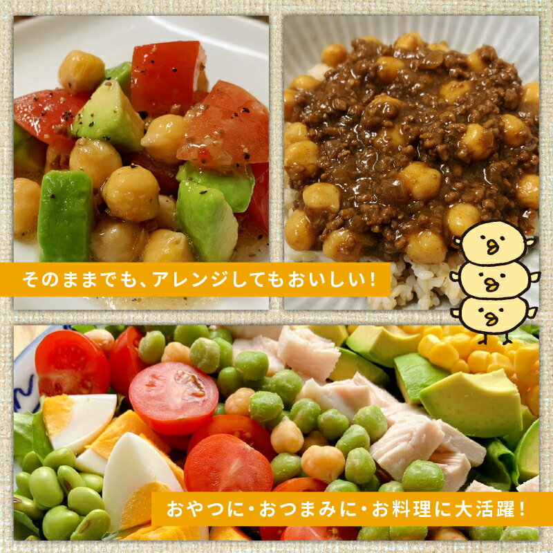 【ふるさと納税】 ひよこ豆 100g 選べる 6袋 10袋 サラダ おつまみ おやつ 豆 ひよこ豆 うすしお味 食物繊維 冷蔵 宮野食品工業所 新潟県 新発田市 - 画像3