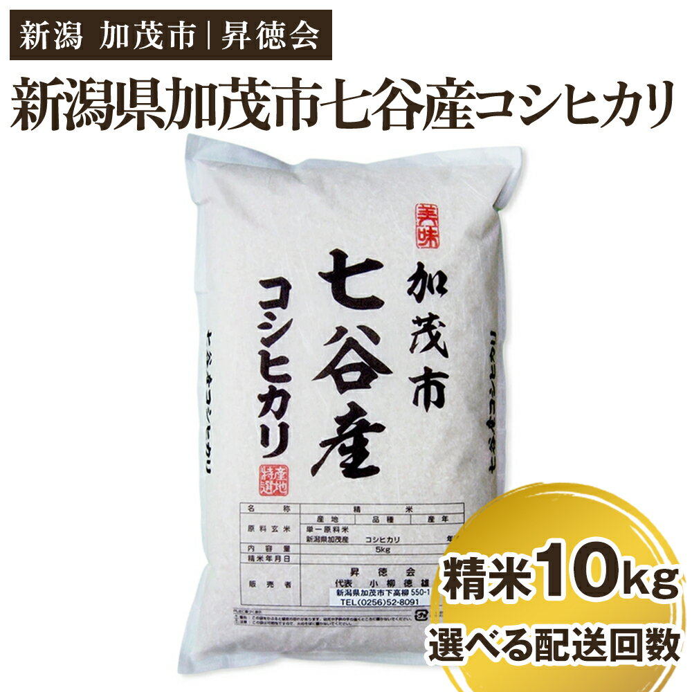 【令和7年産】新潟県加茂市 七谷産コシヒカリ 精米10kg（5kg×2）選べる配送回数（通常配送1回〜定期便12回）白米 高柳地域産数量限定 昇徳会