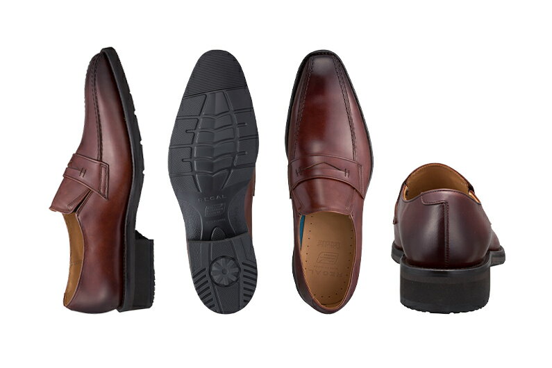 【ふるさと納税】REGAL 12ALBHT ローファー ダークブラウン エアローテーション 24.0〜270cm リーガル ビジネスシューズ 革靴 紳士靴 メンズ サムネイル2