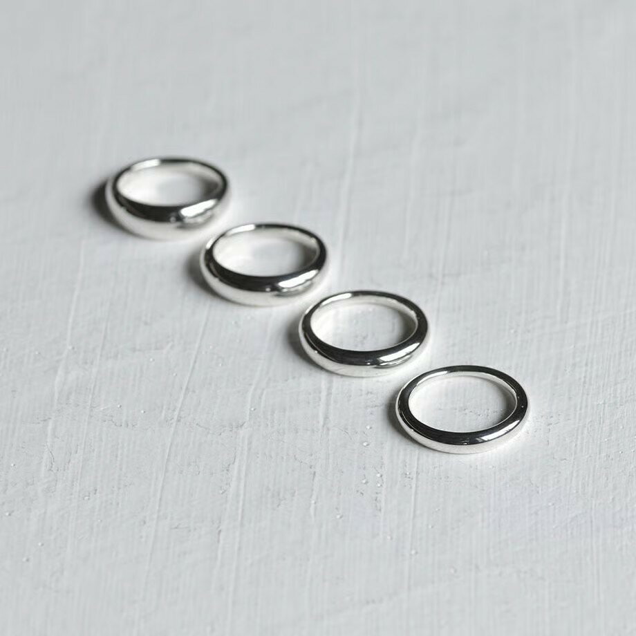 甲丸リング Laugh＆Yoke Oval-S Oval-M Oval-L Oval-LL｜3.2～6.1mm｜シルバー925｜AD｜株式会社　三雄工芸