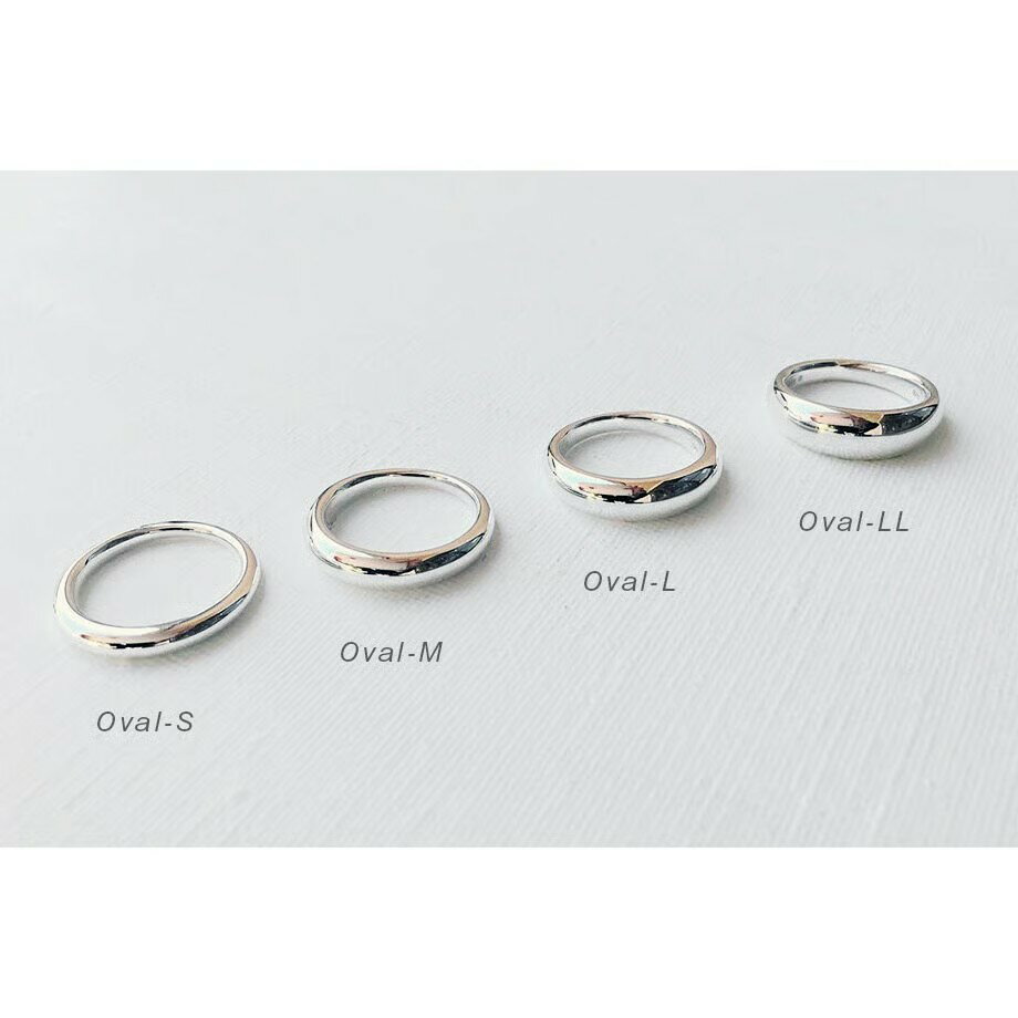 【ふるさと納税】甲丸リング Laugh＆Yoke Oval-S Oval-M Oval-L Oval-LL｜3.2～6.1mm｜シルバー925｜AD｜株式会社　三雄工芸 サムネイル3