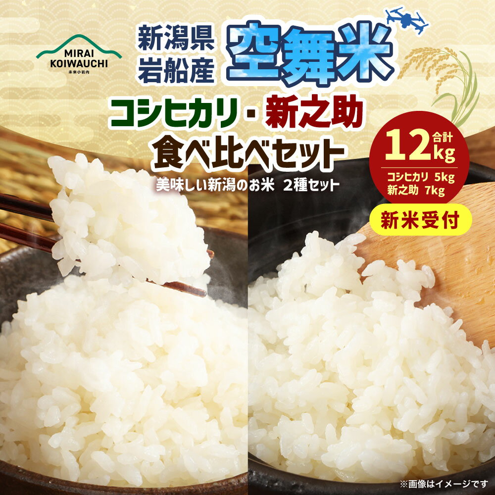 【ふるさと納税】【新米受付・令和8年産米】空舞米 新潟県村上市 岩船産 コシヒカリ 精米 5kg・新之助 7kg （合計12kg）米 白米 ご飯 ごはん 食べ比べ セット NB4090 - 画像2