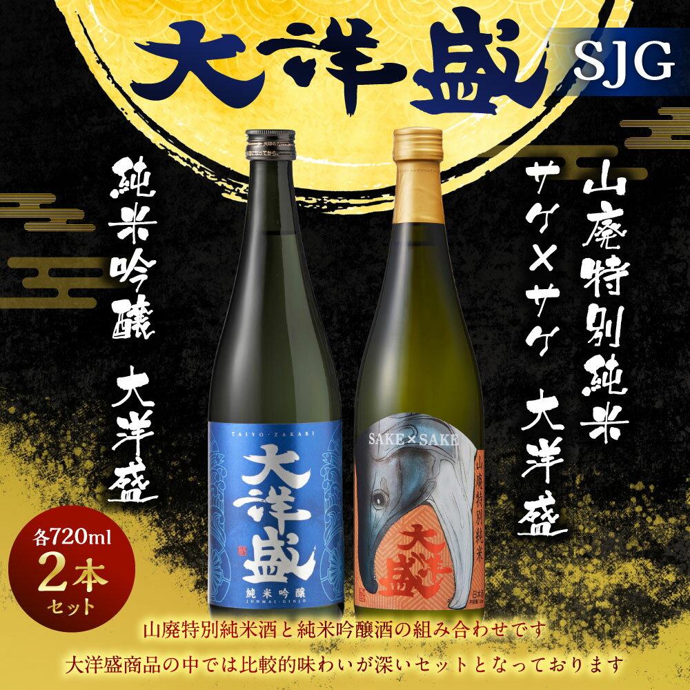 【ふるさと納税】大洋盛セットSJG（720ml飲み比べ2本セット）日本酒 淡麗辛口 新潟県 清酒 地酒 大洋酒造 和食 冷や 熱燗 ぬる燗 越後 新潟県 村上市 1009005 サムネイル2