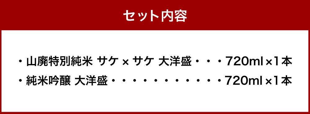 【ふるさと納税】大洋盛セットSJG（720ml飲み比べ2本セット）日本酒 淡麗辛口 新潟県 清酒 地酒 大洋酒造 和食 冷や 熱燗 ぬる燗 越後 新潟県 村上市 1009005 サムネイル3