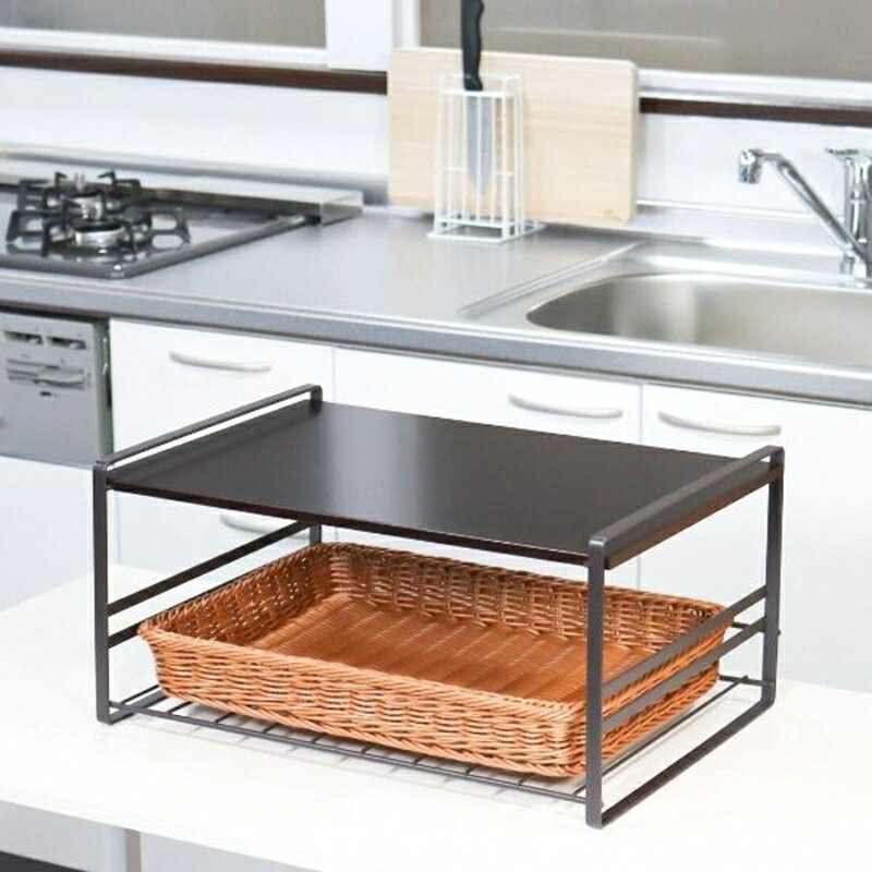 【ふるさと納税】 洗えるバスケット付きトースターラック ブラウン【 洗えるバスケット付き トースター ラック レンジ上ラック レンジ台 収納 キッチン キッチンラック レンジラック 電子レンジ 炊飯器 完成品 オーブン 置き台 日本製 新潟県 燕市 燕三条 】 サムネイル3