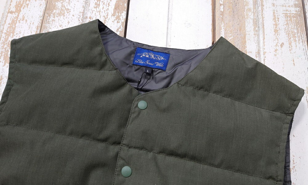 【ふるさと納税】数量限定 ダウンベスト Blue Snow White マルニ オリジナル 難燃 ライトダウンベスト オリーブ アウトドア 軽量 雪国 キャンプ 普段使い シーズンレス サムネイル3