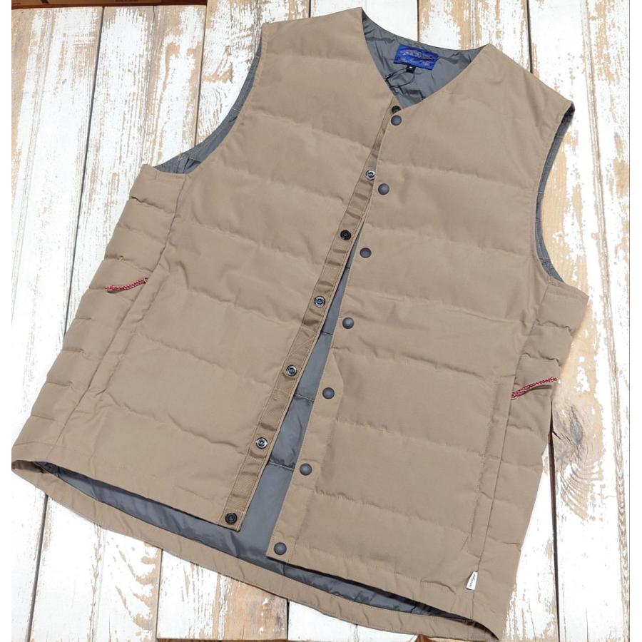 【ふるさと納税】数量限定 Blue Snow White マルニ オリジナル 難燃 ライトダウン ベスト ベージュ 無地 M L XL XXL XXXL メンズ レディース アウトドア ダウン トップス インナー 雪国 キャンプ シーズンレス 秋 オータム 冬 ウィンター 雪 スノー 防寒 ノースリーブ サムネイル2