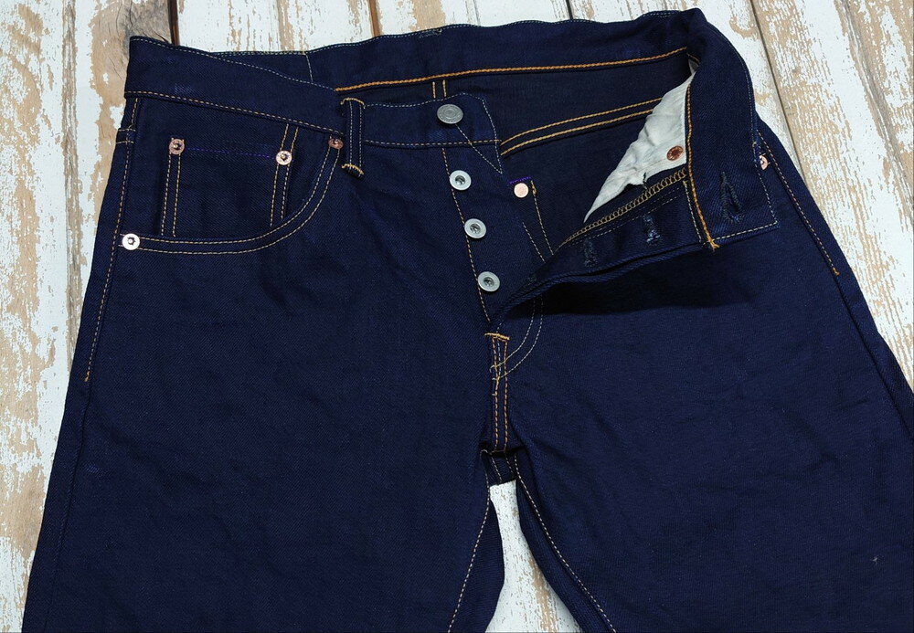 【ふるさと納税】毘沙門天 天然藍ジーンズ BI-24546 IND×BK タイトストレート 選べる 8サイズ ( W29 ～ W38 ) メンズ パンツ ジャパンブルー デニム 14.5oz 天然藍デニム タイトフィットストレート カジュアル 上質 穿きやすい シーズンレス 日本製 新潟県 妙高市 サムネイル3