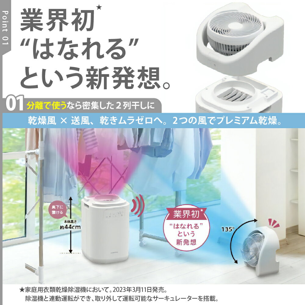【ふるさと納税】【CORONA】サーキュレーター連動衣類乾燥除湿機 ( CDSC TYPE ) CDSC-H8025X ( W ) 部屋干し 室内干し 衣類乾燥 衣類乾燥機 衣類乾燥器 乾燥 乾燥機 乾燥器 除湿 除湿機 除湿器 節電 快適 梅雨 送料無料 家電 電化製品 新潟県 妙高市 サムネイル3