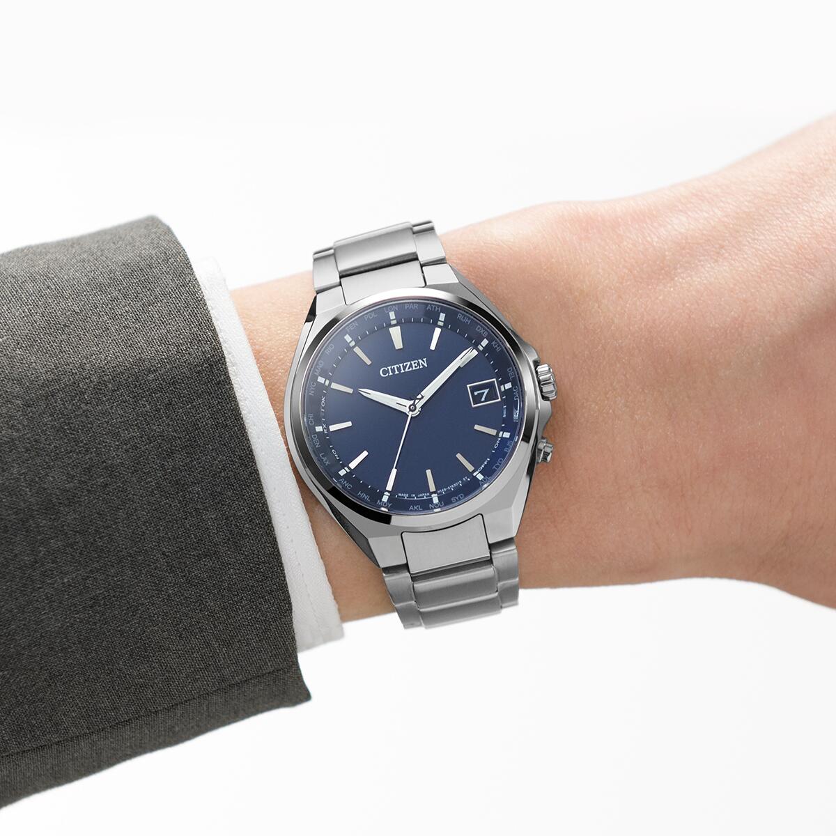 【ふるさと納税】【CITIZEN】 アテッサ CB3010-57L シチズン 腕時計 メンズ 光発電 2年 日中米欧電波受信 スーパーチタニウム サファイアガラス 10気圧防水 耐ニッケルアレルギー 耐磁1種 プレゼント メーカー保証 送料無料 新潟県 妙高市 サムネイル2