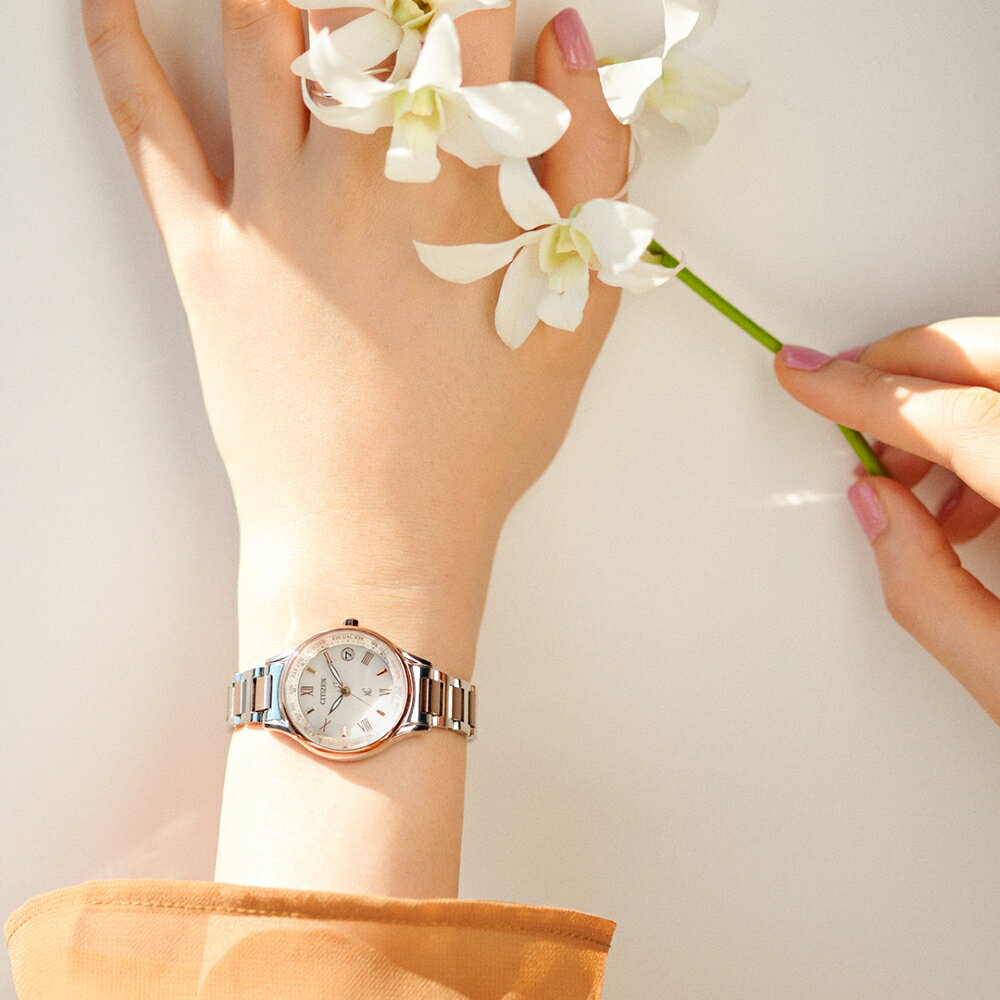 【ふるさと納税】【CITIZEN】 クロスシー EC1165-51W シチズン 腕時計 レディース サクラピンク ライトシルバー 光発電 エコ・ドライブ 防水 デュラテクトプラチナ スーパーチタニウム 球面サファイアガラス メーカー保証 新潟県 妙高市 サムネイル2