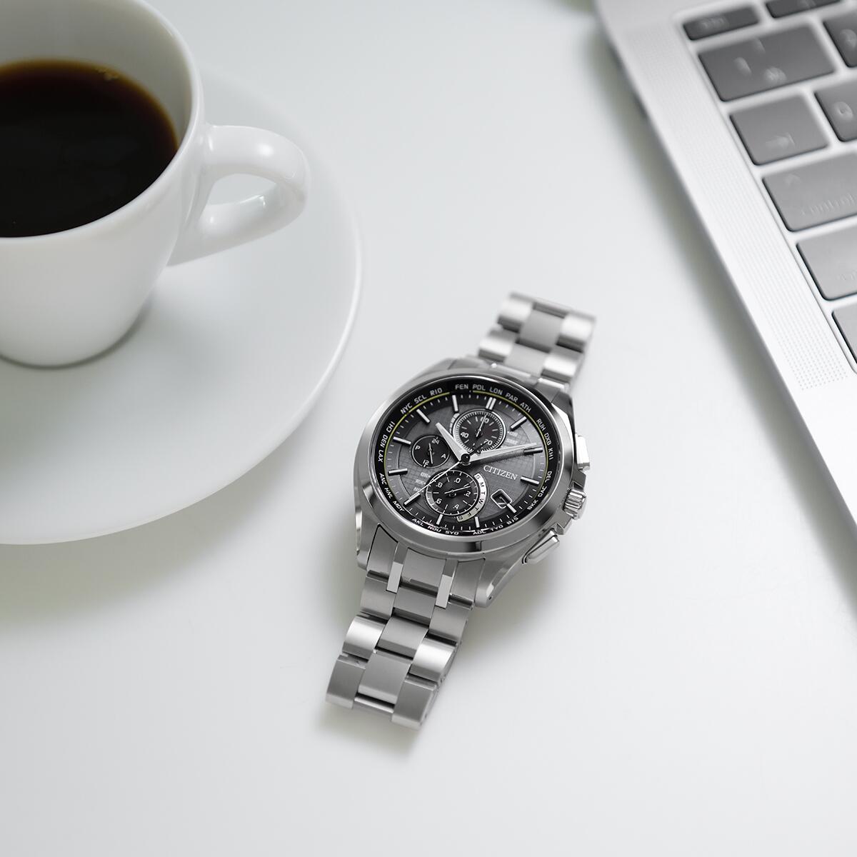 【ふるさと納税】【CITIZEN】 アテッサ AT8040-57E シチズン 腕時計 メンズ ブラック スーパーチタニウム 光発電 エコ・ドライブ 日中米欧電波受信 10気圧防水 送料無料 メーカー保証 プレゼント 新潟県 妙高市 サムネイル2