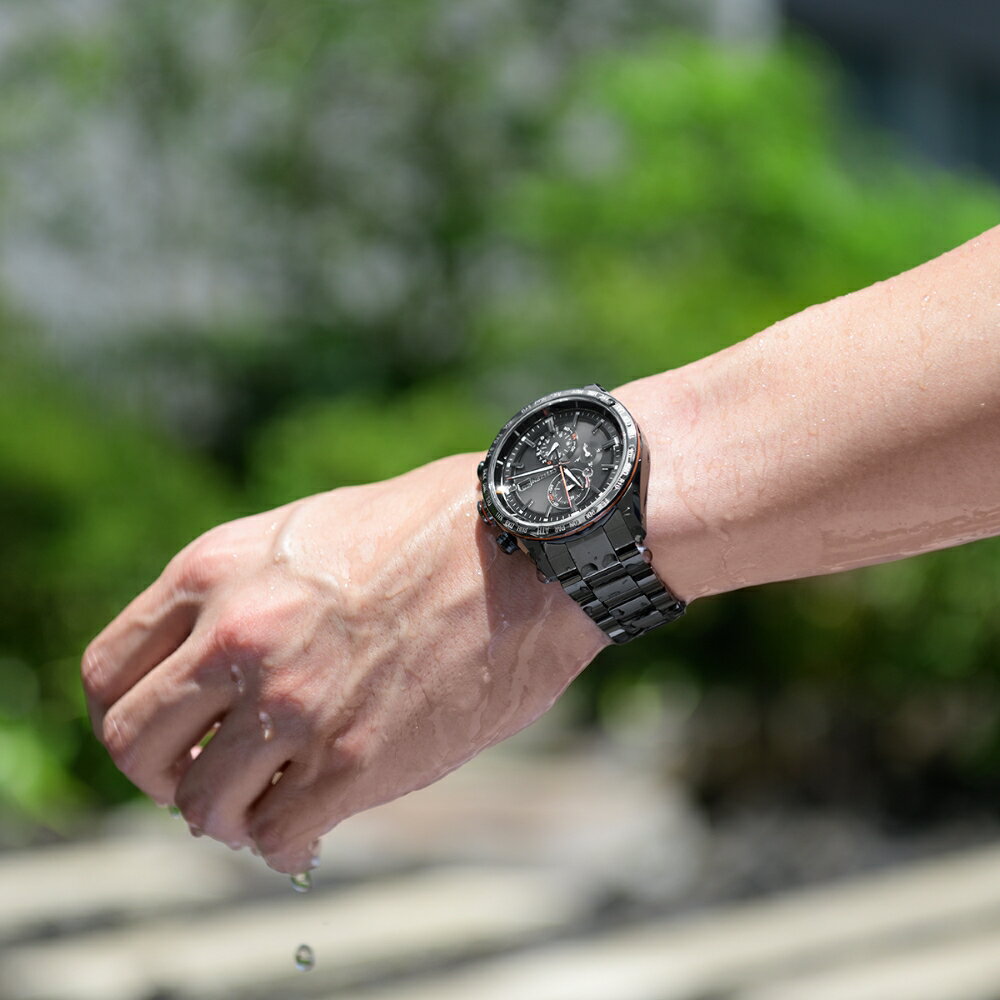 【ふるさと納税】【CITIZEN】 アテッサ AT8185-62E シチズン 腕時計 メンズ ブラックチタンシリーズ 光発電 エコ・ドライブ ソーラー 電波受信 防水 クロノグラフ デュラテクトDLC スーパーチタニウム サファイアガラス メーカー保証 新潟県 妙高市 サムネイル2