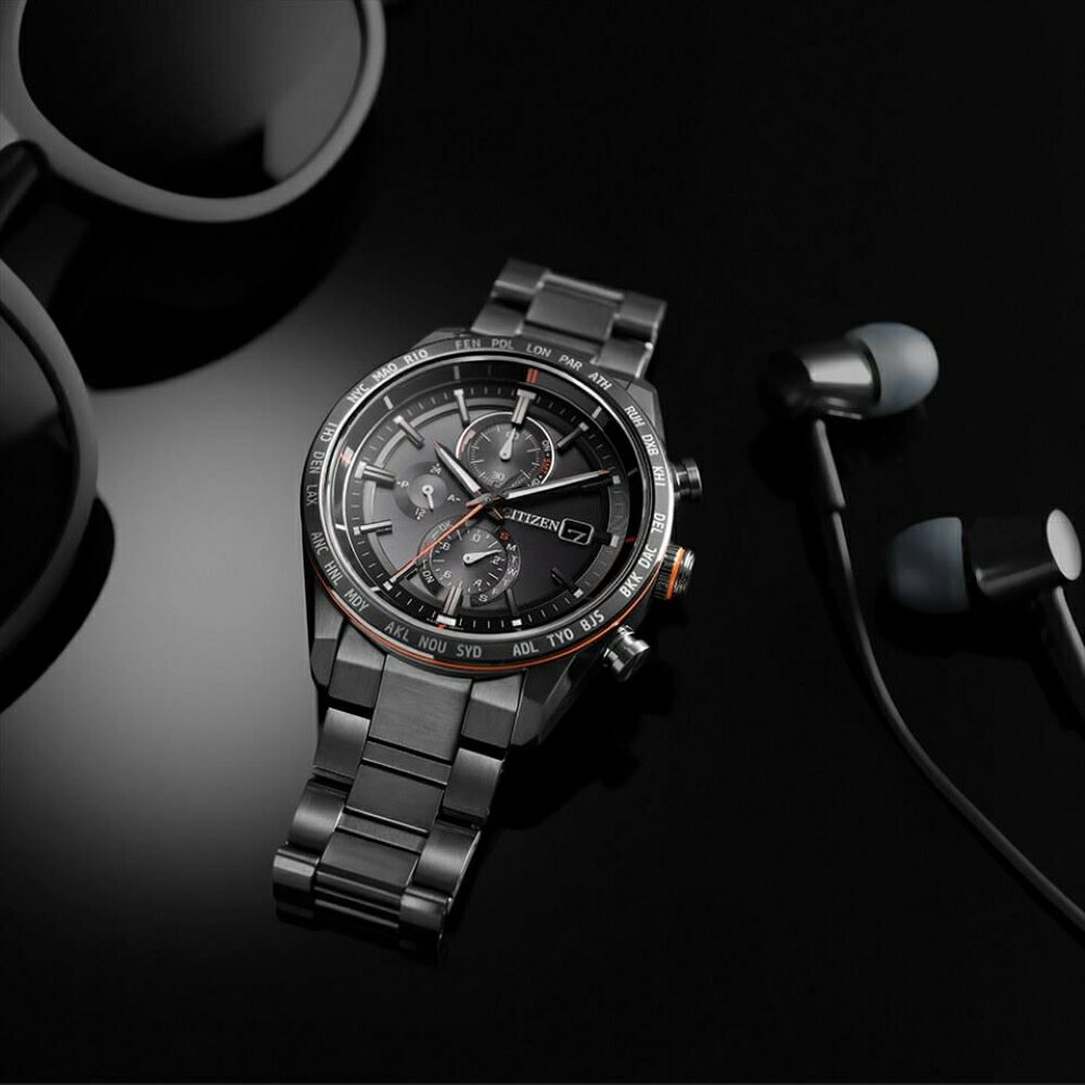 【ふるさと納税】【CITIZEN】 アテッサ AT8185-62E シチズン 腕時計 メンズ ブラックチタンシリーズ 光発電 エコ・ドライブ ソーラー 電波受信 防水 クロノグラフ デュラテクトDLC スーパーチタニウム サファイアガラス メーカー保証 新潟県 妙高市 サムネイル3